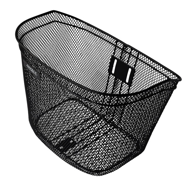 Cestino metallico con staffe per montaggio.